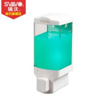 瑞沃（SVAVO） 双头皂液器挂壁式皂液盒 沐浴盒壁挂洗发露沐浴液壁挂盒 V-8121W 白+透明-单格