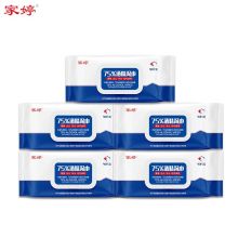 家婷 75%酒精湿巾40片 酒精棉片大号卫生清洁一次性湿巾