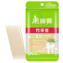 美丽雅 袋装牙签300支*3包装 清洁牙缝剔牙棒 家用水果签
