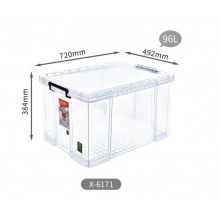 禧天龙 透明塑料文件箱96L X-6171