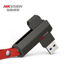 海康威视(HIKVISION)128GB USB3.0金属U盘X304刀锋黑色360度旋转