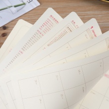 优必利 2022效率手册A5年历本 带扣日程本 记事本 笔记本子365日工作本 红色