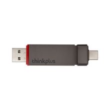 联想(thinkplus)金属固态U盘USB3.2/Type-C双接口 TU200pro-128灰色