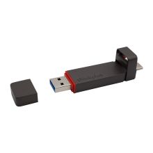 联想(thinkplus)金属固态U盘USB3.2/Type-C双接口 TU200pro-128灰色