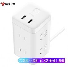公牛（BULL)大魔方智能六位USB插座 GN-UU2126 1.8米