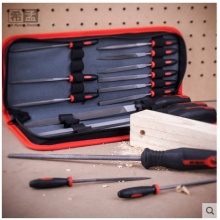 锉刀 金属钢锉挫刀矬子磨铁打磨工具 圆锉三角锉刀半圆扁锉刀套装 17件