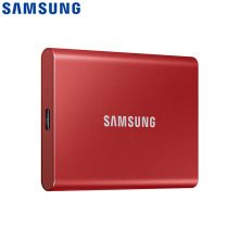 三星（SAMSUNG）1TB Type-c USB3.2移动硬盘（PSSD）T7红色MU-PC1T0R NVMe传输速度1050MB/s