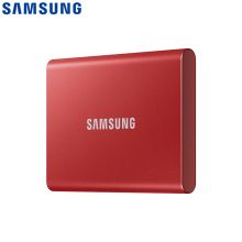 三星（SAMSUNG）1TB Type-c USB3.2移动硬盘（PSSD）T7红色MU-PC1T0R NVMe传输速度1050MB/s