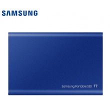 三星(SAMSUNG)1TB Type-c USB3.2移动硬盘(PSSD)T7蓝色MU-PC1T0H NVMe传输速度1050MB/s