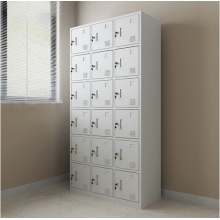 迪欧 资料柜 文件柜  亚光灰色 带锁 十八门储物柜 180*90*35cm