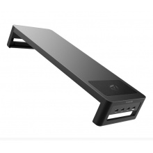 鹿为 usb电脑显示器增高架 显示屏幕托架 金属无线充版-1口USB3.0+3口USB2.0