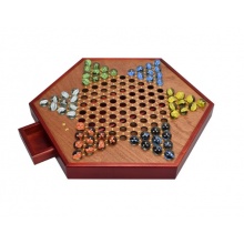 御圣 跳棋玻璃珠跳跳棋 宫廷6六角形特大号跳棋【玻璃套装】