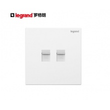 罗格朗（LEGRAND） TCL罗格朗逸景玉兰白六类双电脑插座CAT6双口网络电脑面板86型 含安装