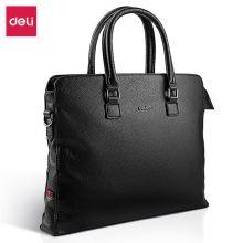得力(deli)公文包 男女便携商务手提袋文件包  63757黑色