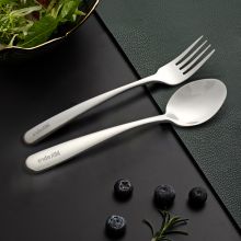 迈克兄弟（Mikebro)星光餐具 304不锈钢加厚欧式圆头叉勺