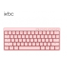 ikbc S200Mini无线机械键盘矮轴超薄PBT 无线2.4G粉色红轴
