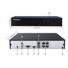 海康威视 录像机 DS-7804N-K2/4P