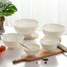 纯白色骨瓷饭碗 5英寸高脚碗（直径13.1cm 高7cm）