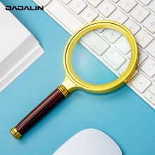加加林（JAJALIN） JA-86 光学手持放大镜仿红木阅读鉴赏塑料边框ABS柄10倍清晰口径80MM