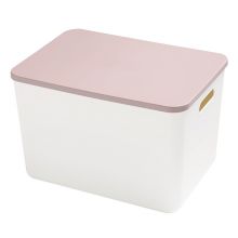 泰视百草园文件筐带盖大号36.8*26.3*24cm 绛紫色