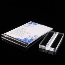 优必利 台卡桌牌 亚克力透明展示牌 立式广告宣传展示架 横版20*10cm 7006A