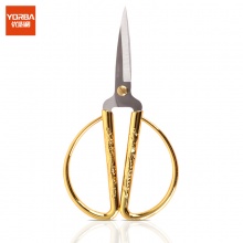 优必利 金剪刀 龙凤不锈钢剪刀 剪裁婚庆手工裁纸剪刀 中号 4717