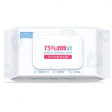 袋鼠医生 75%酒精湿巾 80抽 杀菌湿巾 湿纸巾 卫生湿巾 酒精棉片