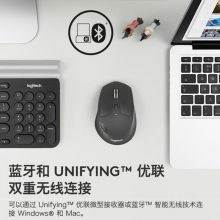 罗技（Logitech）M720右手鼠标 优联双模 黑色 带无线2.4G接收器