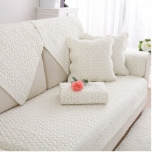 布艺全棉定制全包四季简约通用坐垫子 米白花间梢 70×70CM单条装