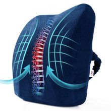 南极人（NanJiren） NHJZ01 靠垫 清新竹炭办公室抱枕腰靠 记忆棉靠垫 42*35*8cm