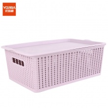 优必利 文件筐文件篮文件框 办公桌面整理杂物塑料收纳筐 资料收纳筐文件栏 1723紫色