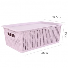 优必利 文件筐文件篮文件框 办公桌面整理杂物塑料收纳筐 资料收纳筐文件栏 1723紫色