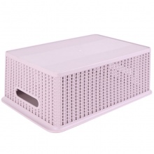 优必利 文件筐文件篮文件框 办公桌面整理杂物塑料收纳筐 资料收纳筐文件栏 1723紫色