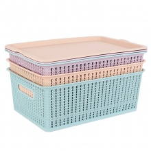 优必利 文件筐文件篮文件框 办公桌面整理杂物塑料收纳筐 资料收纳筐文件栏 1723紫色