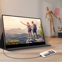 优派 15.6英寸4K触摸便携式ns显示器 双TypeC  触控带音响爱眼 TD1601-4K