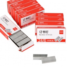优必利 订书钉 通用订书针 24/6订书针 加厚加大厚层订书针 10盒装 4312