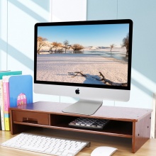 优必利 电脑显示器增高架支架键盘收纳架 桌面收纳支架显示器置物架 5068深木纹