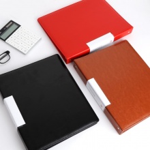 优必利 40页资料册 A4活页插袋文件夹 文件收纳册 1个装 887-40棕色