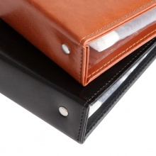 优必利 40页资料册 A4活页插袋文件夹 文件收纳册 1个装 887-40棕色