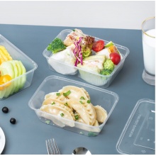 特美居 TMJ-867  一次性饭盒餐盒长方形透明塑料快餐盒 300只装750ml