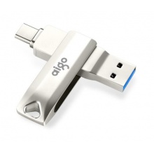 爱国者(aigo)256GB Type-C USB3.1双接口U盘 U351高速读写 银色