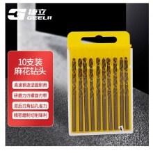 捷立（GeeLii） 麻花钻头 手电钻冲击钻钻头M2高速钢4mm（10支装）56101