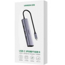 绿联 UGREEN 20920 Type-C扩展坞 USB-C转千兆有线网卡网线口转换器3.0分线器