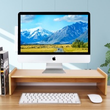 优必利 电脑显示器增高架支架键盘收纳架 办公用品桌面收纳支架显示器置物架 5067浅木纹