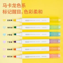 得力(deli)6色柔彩荧光标记笔套装6支/盒33002