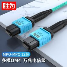 胜为多模OM4万兆MPO光纤跳线 FMPP-1205 12芯5米