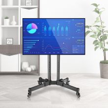 泰视 移动推车落地电视支架 【32-70英寸】加粗双立柱 经济实用 经典款