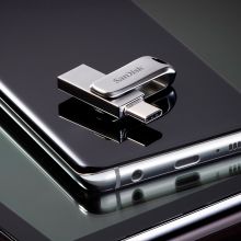 闪迪(SanDisk)512GB Type-C USB3.1全金属旋转双接口U盘 DDC4 酷锃SDDDC4-512G-Z46 读速150MB/s