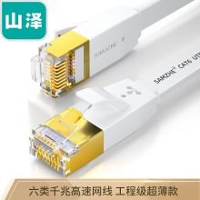 山泽（SAMZHE) 六类CAT6类网线 千兆网络连接线  白色30米 6300PBS