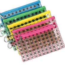 渡美 NF643 PVC双层塑料彩色文件袋A4彩色(33*25cm)